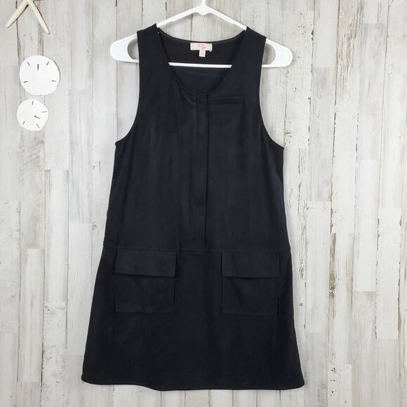 GB Girls Velour Sleeveless Dress Black Size XL - Picture 1 of 10